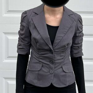 Fitted Grey Blazer